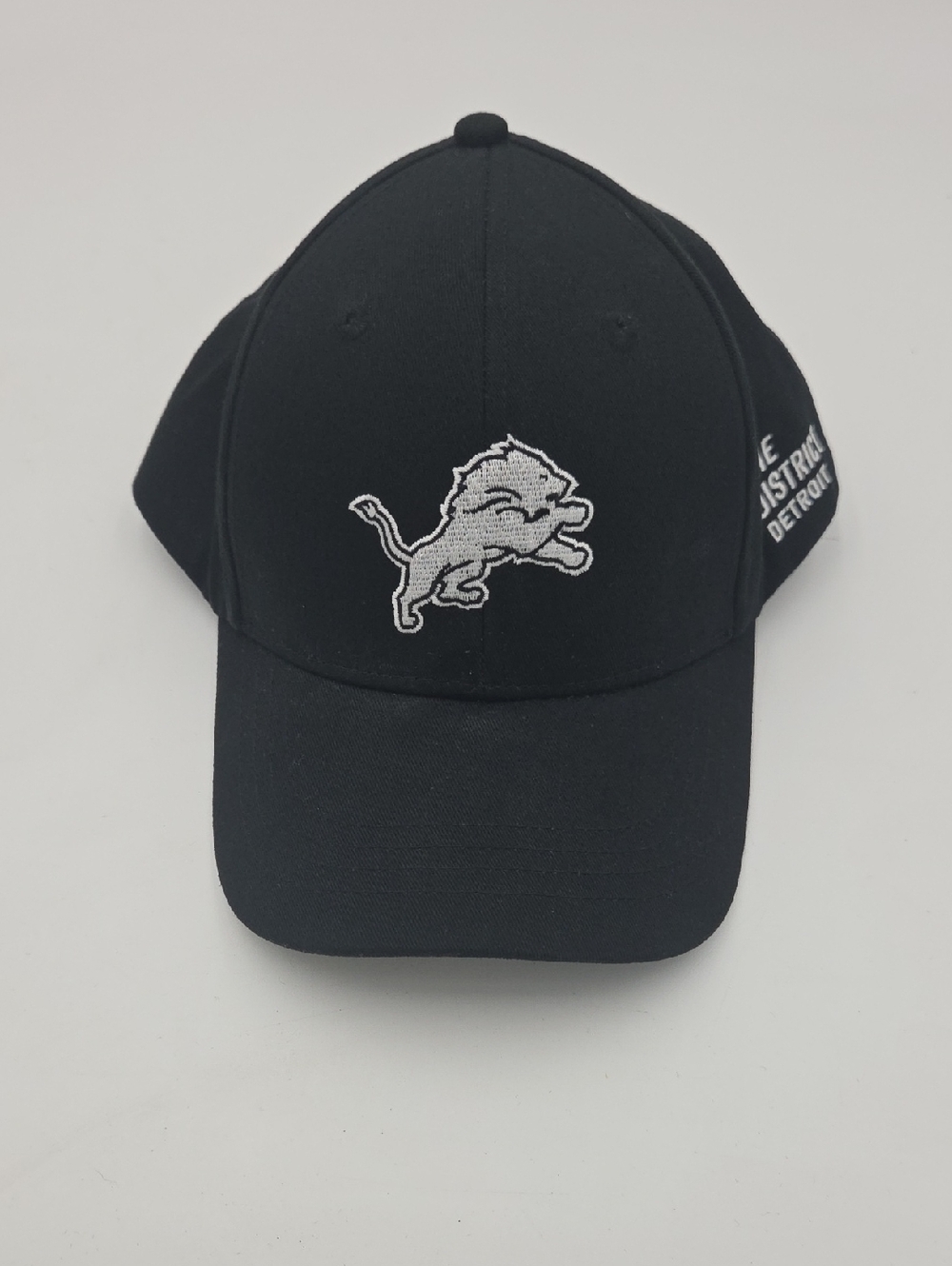 Black Detroit Lions Logo Baseball Cap